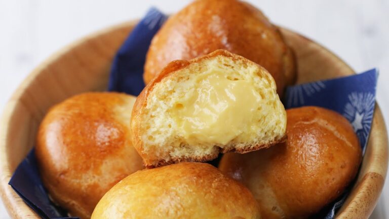 カスタードたっぷり♪発酵いらずのクリームパン カスタードたっぷり♪発酵いらずのクリームパン