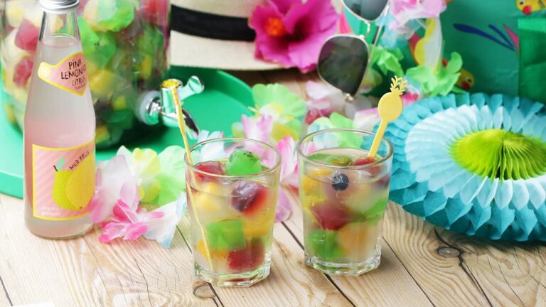 フルーツたっぷり♪ カラフルゼリーポンチ