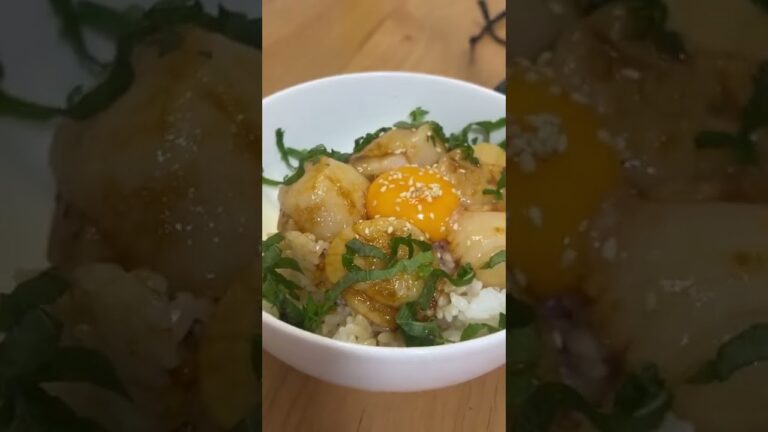 美味すぎて手で食べたくなるホタテ丼