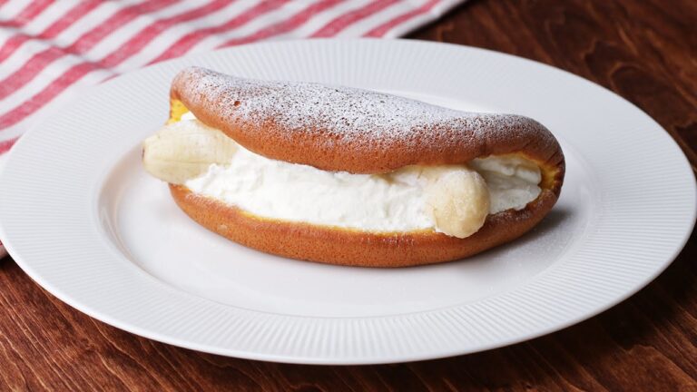 フライパンで簡単♪ ふわふわバナナオムレット フライパンで簡単♪ ふわふわバナナオムレット