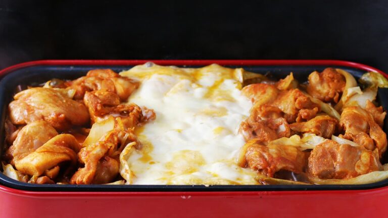 チーズをからめて♪ ホットプレートでチーズタッカルビ