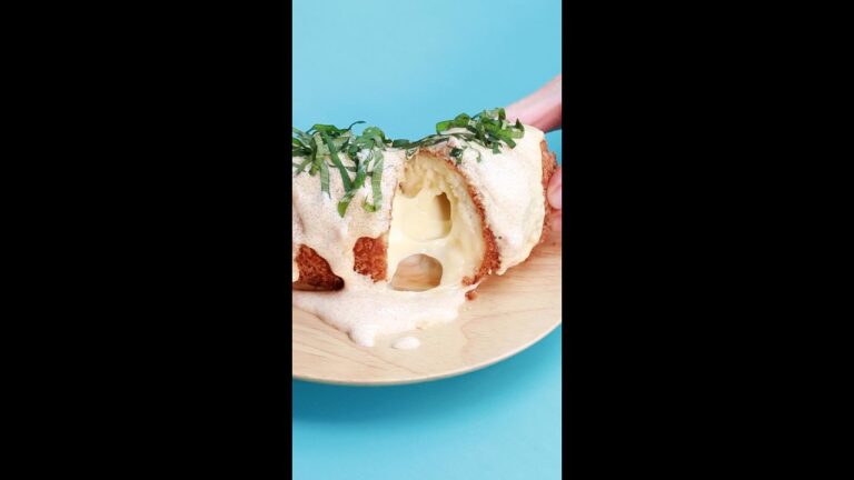 ハットグアレンジ！【相性抜群】サクサクの甘い生地と明太マヨが最高に合う！collaboration with ボンマルシェ #shorts