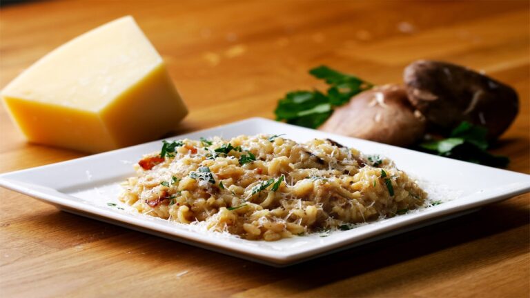 おなべひとつで簡単！ベーコンとマッシュルームのリゾット