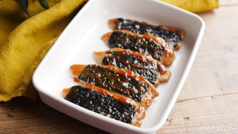 【作り置き】梅だれでさっぱり「鶏ささみの梅のり蒲焼き」のレシピ・作り方 【作り置き】梅だれでさっぱり「鶏ささみの梅のり蒲焼き」のレシピ・作り方