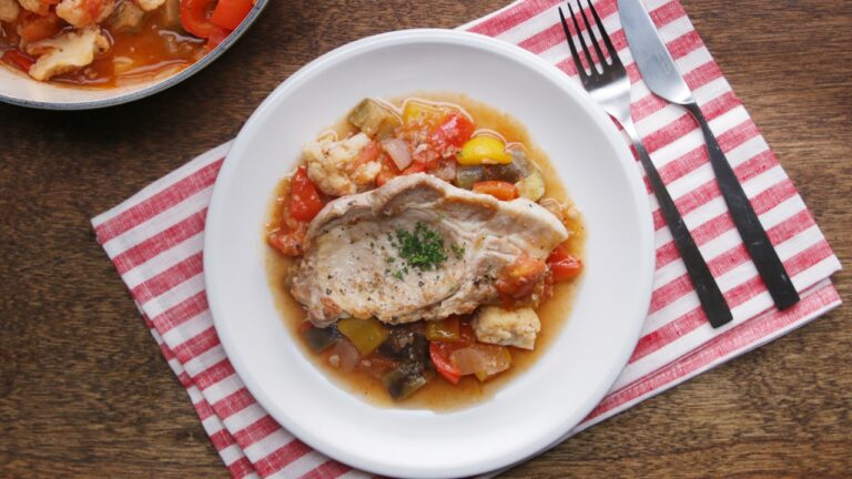 お鍋ひとつで!ごろごろ野菜のポークラタトゥイユ お鍋ひとつで!ごろごろ野菜のポークラタトゥイユ