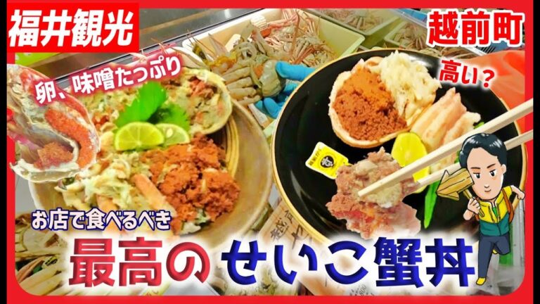 【福井観光グルメ】濃厚で甘い…蟹好きの涎が溢れる【せいこ甲羅盛り、せいこ丼 等】/【Fun fukui】Seiko crab is extremely delicious【Fun japan】