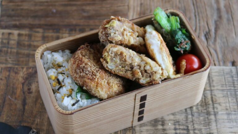 【お弁当作り】白菜余ってたらこれ!ご飯に合う白菜メンチカツbento#935
