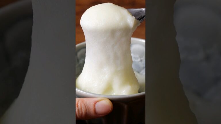 【のび～るヨーグルト】丁寧に工程を見たい人はアプリで検索！ #ヨーグルト #もち #夜食 #yogurt