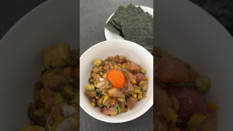 【リクエスト動画】海苔に巻いていただきます！『海鮮納豆』 #shorts #cooking #料理 #簡単 #納豆