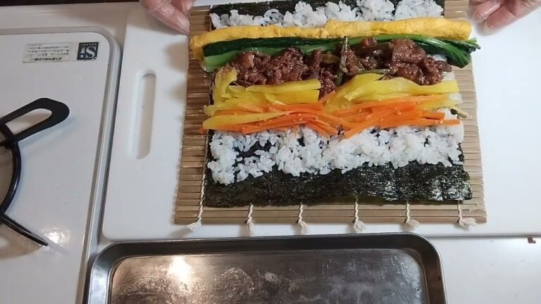 キンパ　レシピは説明欄へ…。