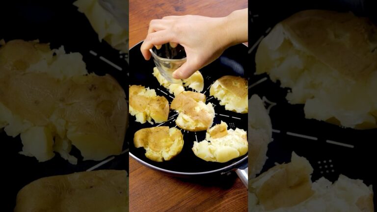 オーブンを使わないやみつきスマッシュドポテト作ってみた🥔 #じゃがいも #ポテト #スマッシュドポテト #フライドポテト