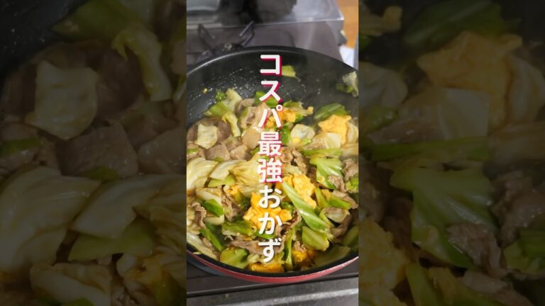 【冷蔵庫の食材でコスパ最強！】炒めるだけの簡単おかず「とろたま豚キャベツ」の作り方 #shorts #recipe #cooking