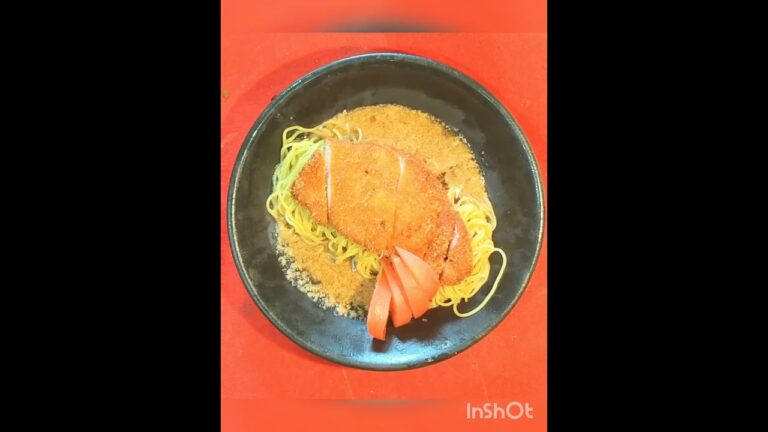 ぼっち御飯その131冷やしトンカツ冷麺🤤