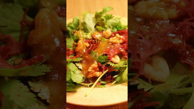 【食物繊維たっぷり！】海藻トサカノリが主役のパクチーサラダ　#レシピ動画 #海藻