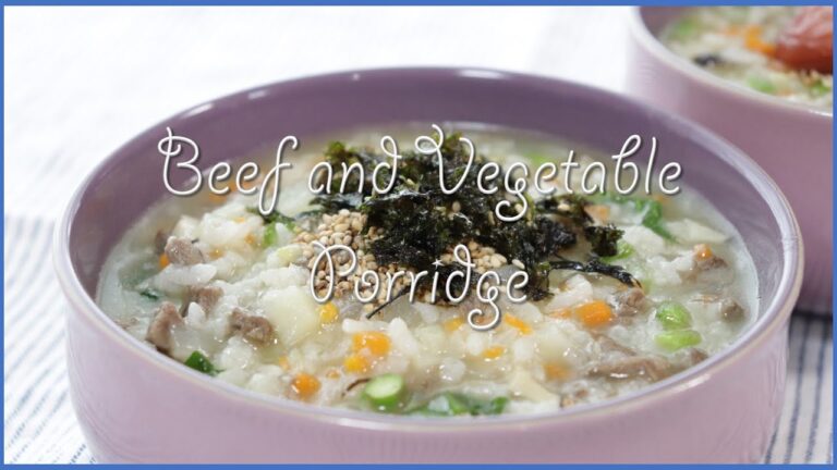 【料理で習う韓国語】栄養だっぷり🥣牛肉と野菜のお粥🥣쇠고기야채죽