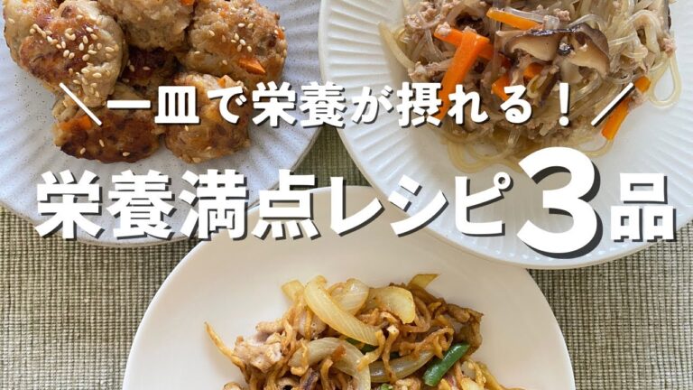 【一皿で野菜もたんぱく質も摂れる！】栄養士が作る大事な栄養素が摂れる栄養満点おかず【全3品】