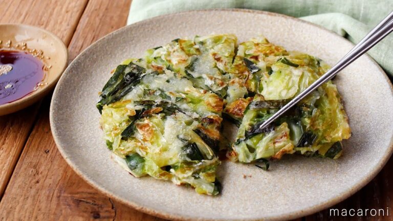 【キャベツとニラのチヂミ】卵なしで作る！春キャベツとニラを使う野菜チヂミ♪｜macaroni（マカロニ）