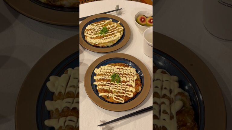 ダイエット中でも食べられる長芋とキャベツのお好み焼き！ #簡単レシピ