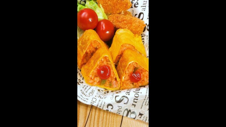 【忙しい朝でもOK!卵焼き器でオムライス♡】簡単激旨お弁当レシピ!! / Omelet Rice Balls #shorts 【忙しい朝でもOK!卵焼き器でオムライス♡】簡単激旨お弁当レシピ!! / Omelet Rice Balls #shorts