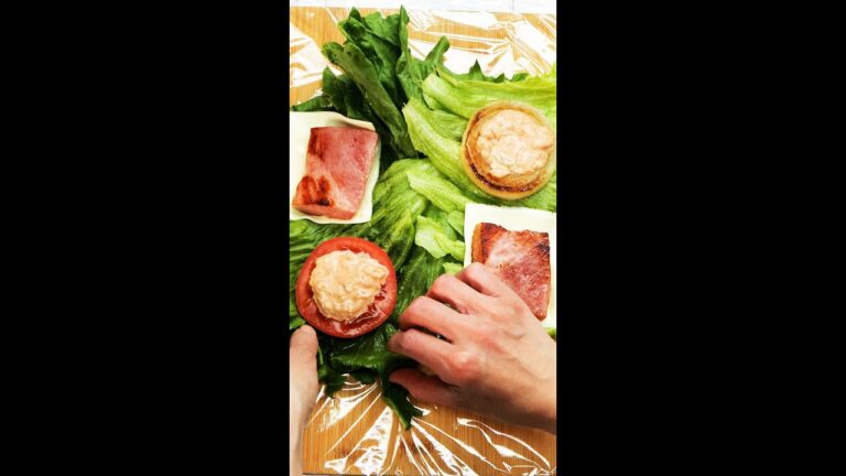 【シャキシャキのレタスを折りたたむだけ♡】簡単ヘルシー！爆うまレシピ / Burger Lettuce Wraps #shorts