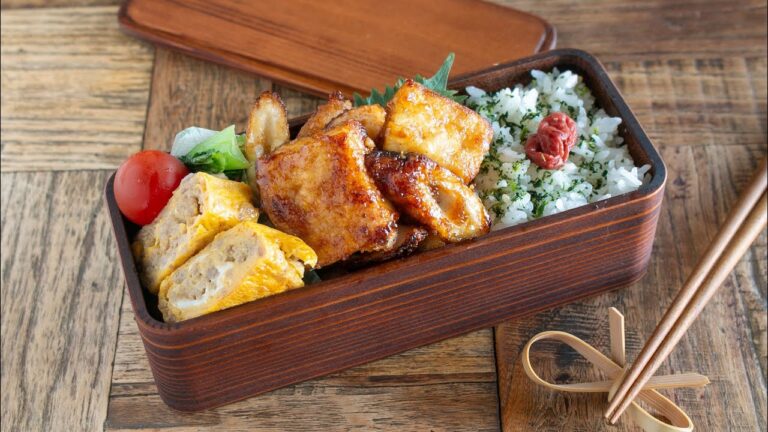 【お弁当作り】お肉なしでも大満足‼…のはずが「肉がなくて残念だった」と言われた悲しい厚揚げとちくわのチーズ風味照り焼き当bento#955