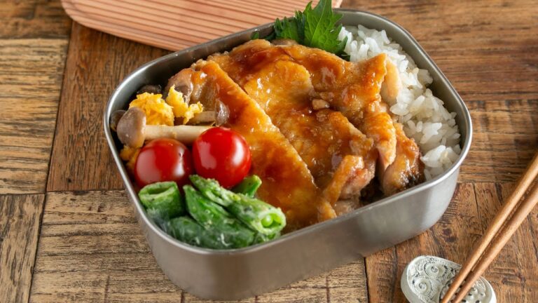 【お弁当作り】これは文句なしに旨い!旦那が平伏せた絶品チキンステーキ当bento#956