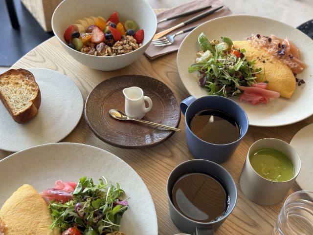 喫茶喜心kyoto 朝食テーブル