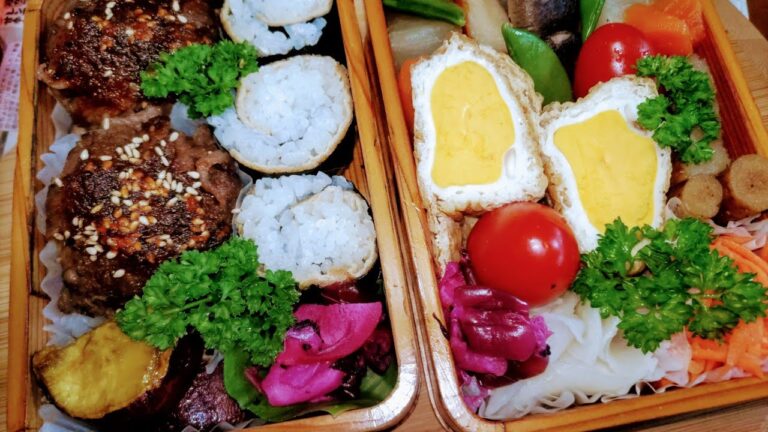 牛の肉巻きおにぎり、いなりのりまき弁当10＃仙台牛＃いなりのり巻き＃畑の野菜とコープの宅配で作るお弁当＃高齢者