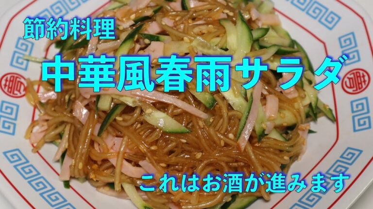 節約おつまみ　中華風春雨サラダ