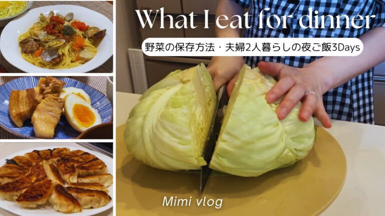 野菜の保存方法|夫婦2人暮らしの夜ごはん|平日3日間の献立|30代専業主婦の日常VLOG 野菜の保存方法|夫婦2人暮らしの夜ごはん|平日3日間の献立|30代専業主婦の日常VLOG