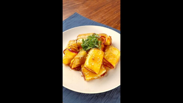 【さつまいもにこの味付けマジで試してほしい!】夏でもさっぱり食べられる激ウマおかずレシピ / Sweet Potato Chip Rolls #shorts 【さつまいもにこの味付けマジで試してほしい!】夏でもさっぱり食べられる激ウマおかずレシピ / Sweet Potato Chip Rolls #shorts