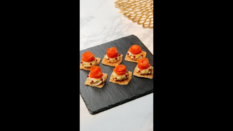 【スライスチーズが最強のおつまみになる】見た目もおしゃれ！超簡単カナッペレシピ / Sliced Cheese Canapés #shorts