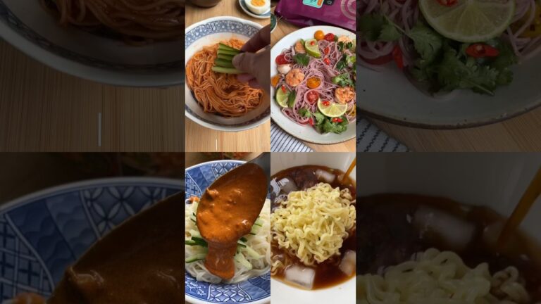 4 tasty cold noodle recipes for hot days!!!! 🔥🔥🔥#summereats #coldnoodle #noodlesrecipe