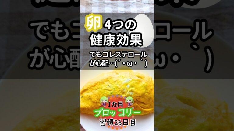 卵4つの健康効果【コレステロール】