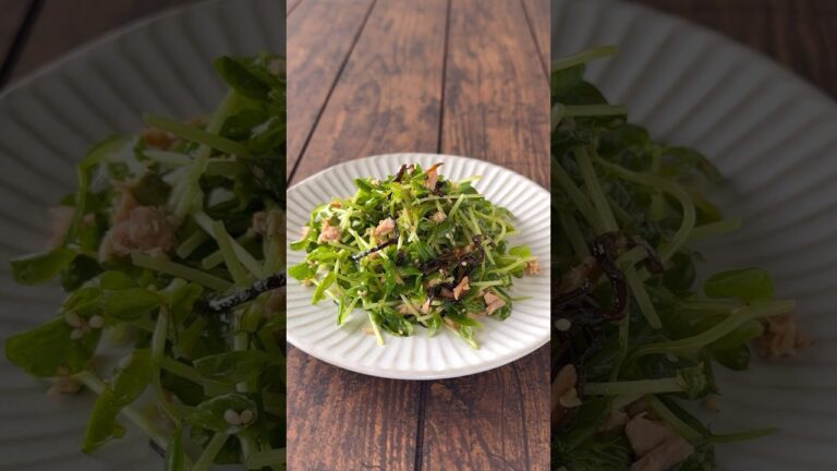 【めっちゃハマってます家計に優しい🥰】豆苗のおつまみサラダ