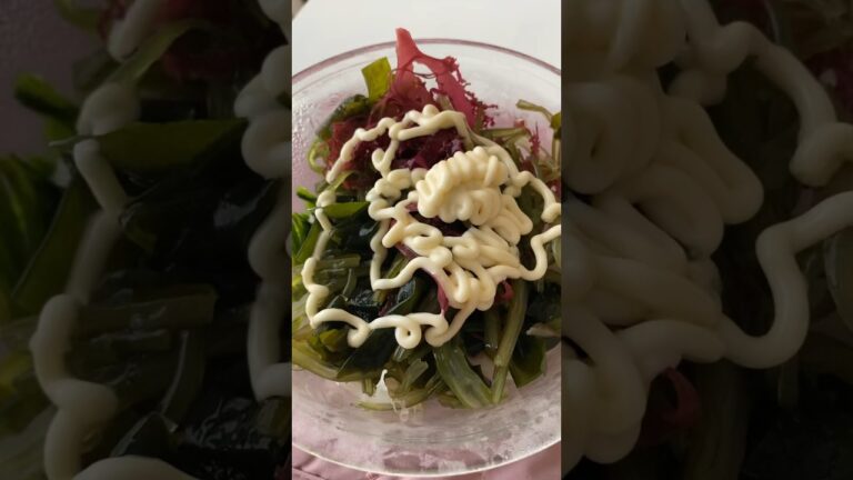 ほうれん草と海藻のサラダ(青じそマヨ味)#shorts