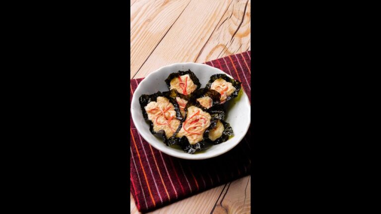 【材料3つの神おつまみ！】レンチンするだけ♪韓国のりチップス / Korean Seaweed Chips #shorts