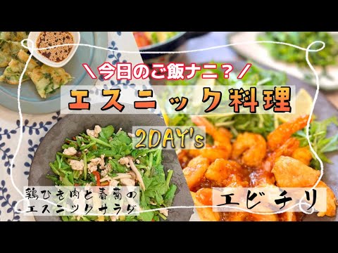 【今日の献立】やみつきになるエスニック料理の献立2DAY′S/#エスニック料理 #ナンプラー #レシピ #エビチリ #鶏ひき肉 #副菜 #ダイエットレシピ 【今日の献立】やみつきになるエスニック料理の献立2DAY′S/#エスニック料理 #ナンプラー #レシピ #エビチリ #鶏ひき肉 #副菜 #ダイエットレシピ