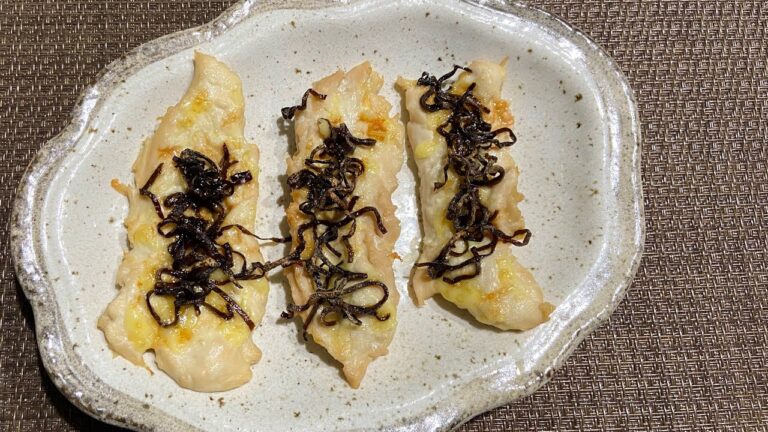 ささみの塩昆布マヨ焼き ささみの塩昆布マヨ焼き
