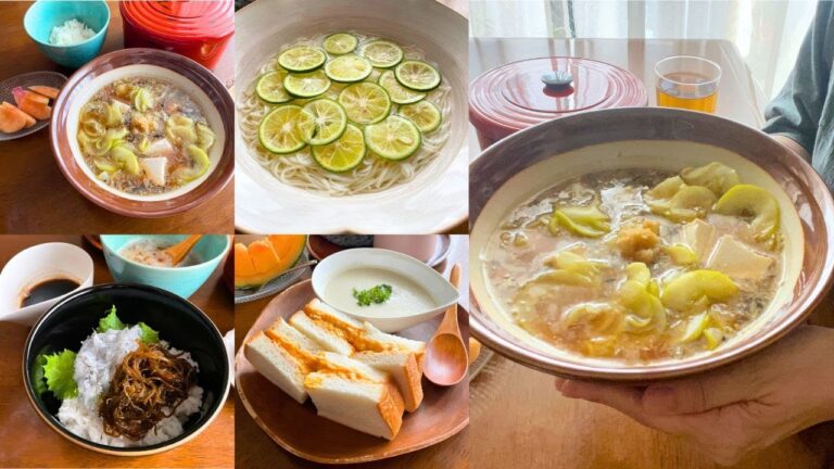 のんびり夏休みの朝ごはん【簡単和食レシピ4日分】 のんびり夏休みの朝ごはん【簡単和食レシピ4日分】