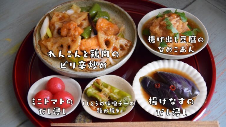 【野菜たっぷり】最高に旨い！作り置きレシピ５！鶏・大豆・チーズ・きのこ・野菜がとれる！美肌に効果的な献立！おいしく食べて身体の中からキレイになろう！【音楽なし】