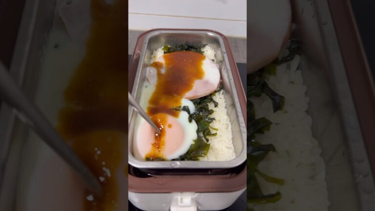 わかめごはんハムエッグのせ #40代からのダイエット #減量 #痩せるレシピ わかめごはんハムエッグのせ #40代からのダイエット #減量 #痩せるレシピ