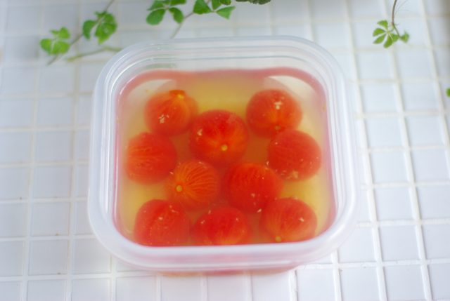 プチトマトのだしびたし