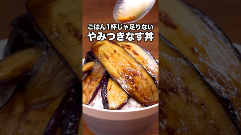 味はめんつゆだけで簡単に決まる！「なすだけ丼」#たんぽぽ #川村エミコ が作るなすだけ丼は⬆️をクリック#なす #なすレシピ #丼 #丼レシピ #料理動画  #晩ごはん #レシピ動画 #簡単レシピ