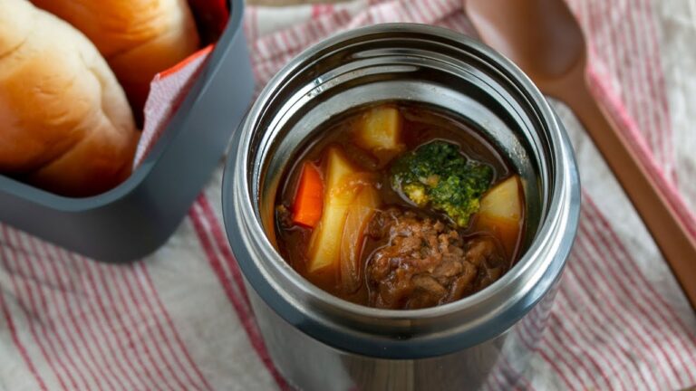 【節約弁当】赤ワイン、ルー、デミ缶不要!家にある材料で究極節約ビーフシチュー弁当bento#1007