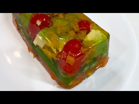 白だし野菜ゼリーテリーヌ🥗作ってみた🍅2024/12/22🥑