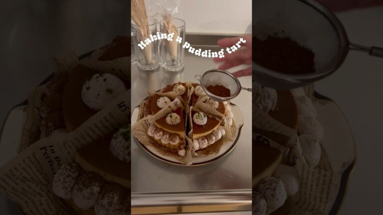 【バレンタイン🍫】 チョコとキャラメルのプリンタルト🍮