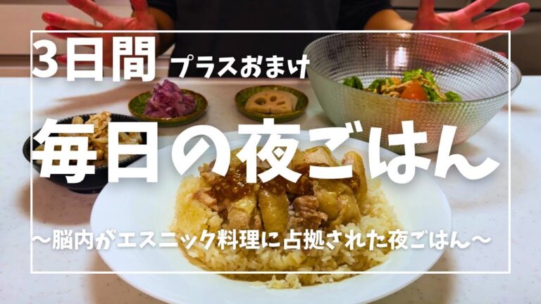 【毎日の夜ごはん】脳内がエスニック料理に占拠された夜ごはん【主婦の日常】#簡単レシピ #主婦 #作り置き #作り置きのアレンジ