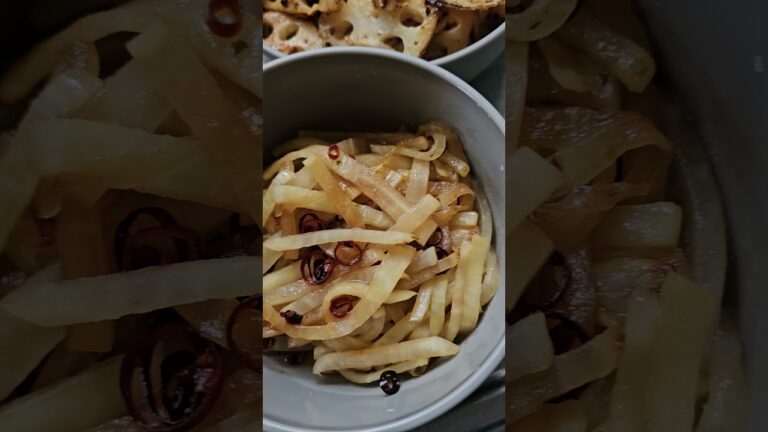 作り置きにならない出勤前のひと仕事アテ。蓮根、大根。(野菜高い)#Short