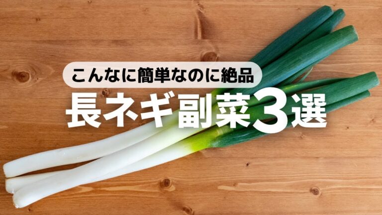 【長ネギ使い切り】青いとこもおいしく！簡単副菜レシピ3品
